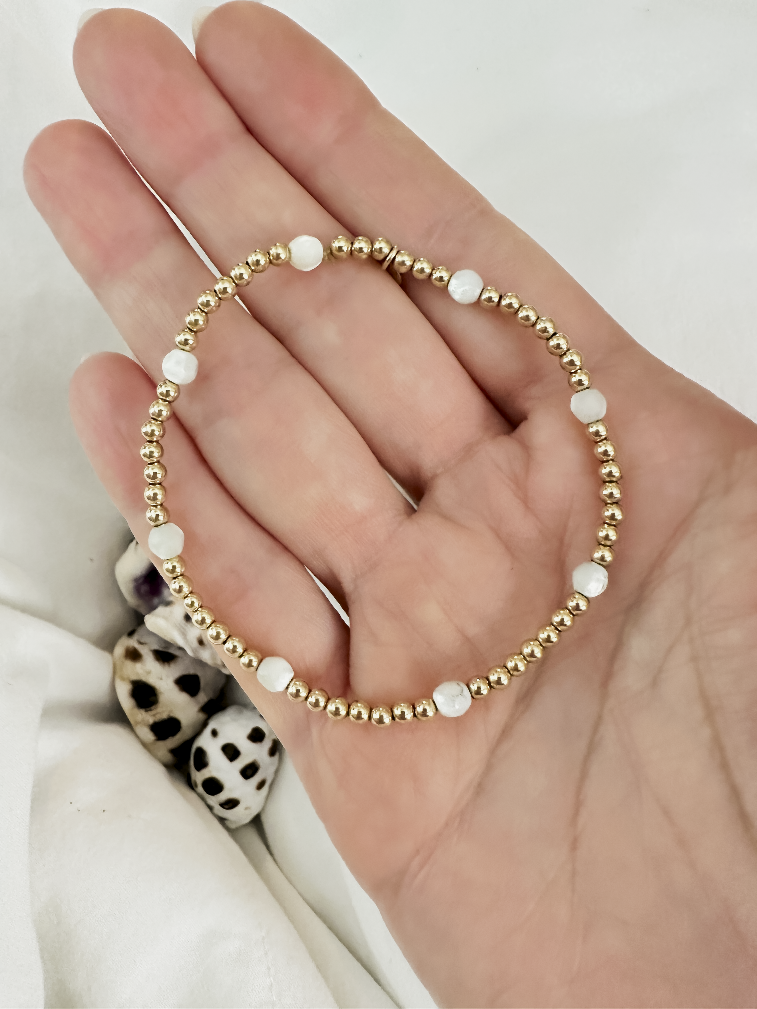 Ocean Eyes MOP Bracelet | 14K GF