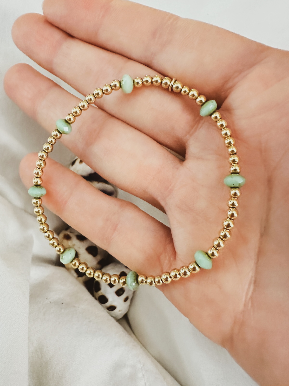 Ocean Eyes™ 3mm Czech Bracelet | 14K GF