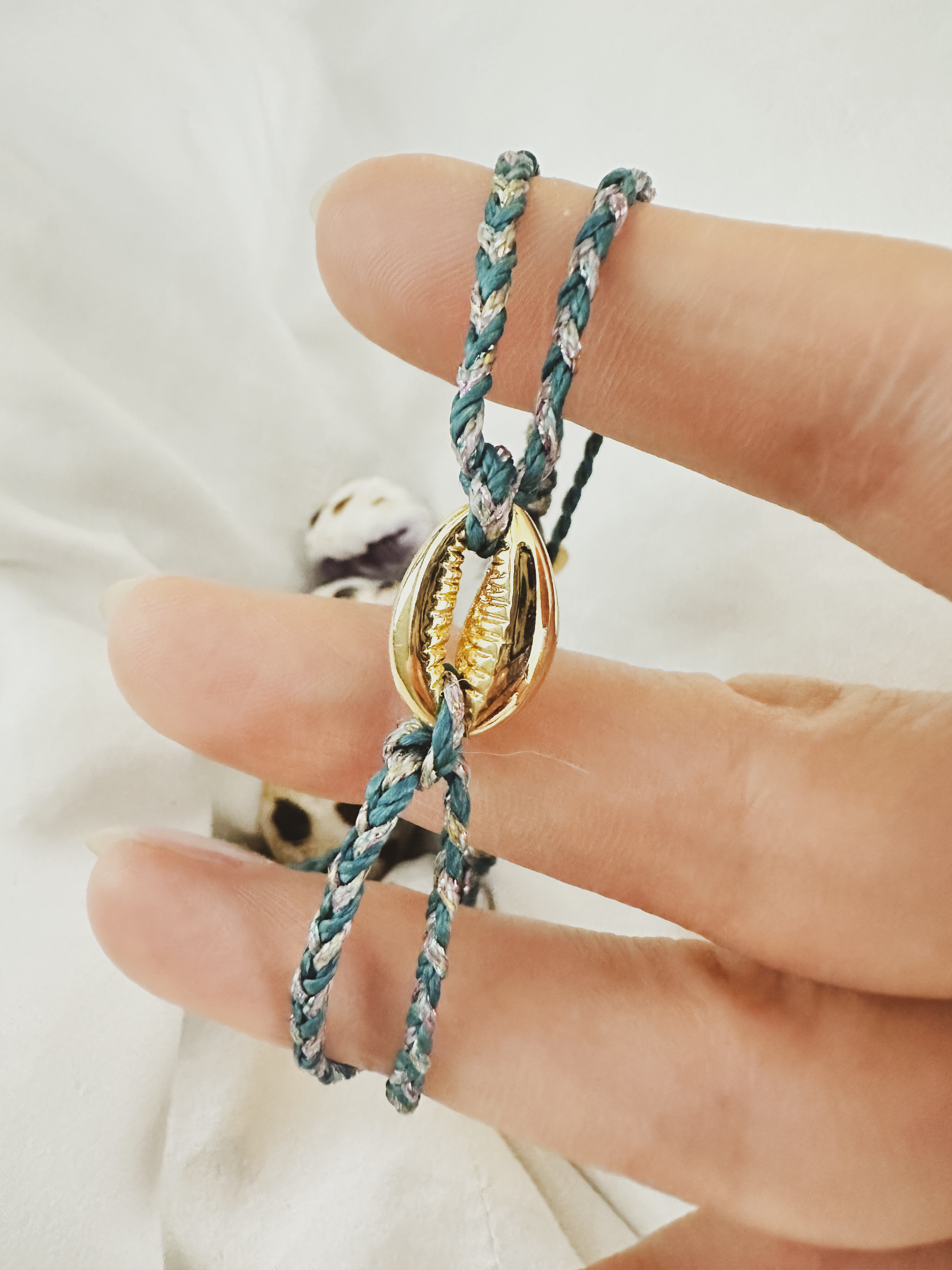 Cowrie Double Braid Bracelet