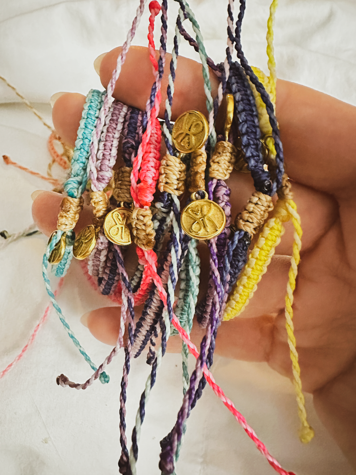 Little Fish Charm Cord Bracelet