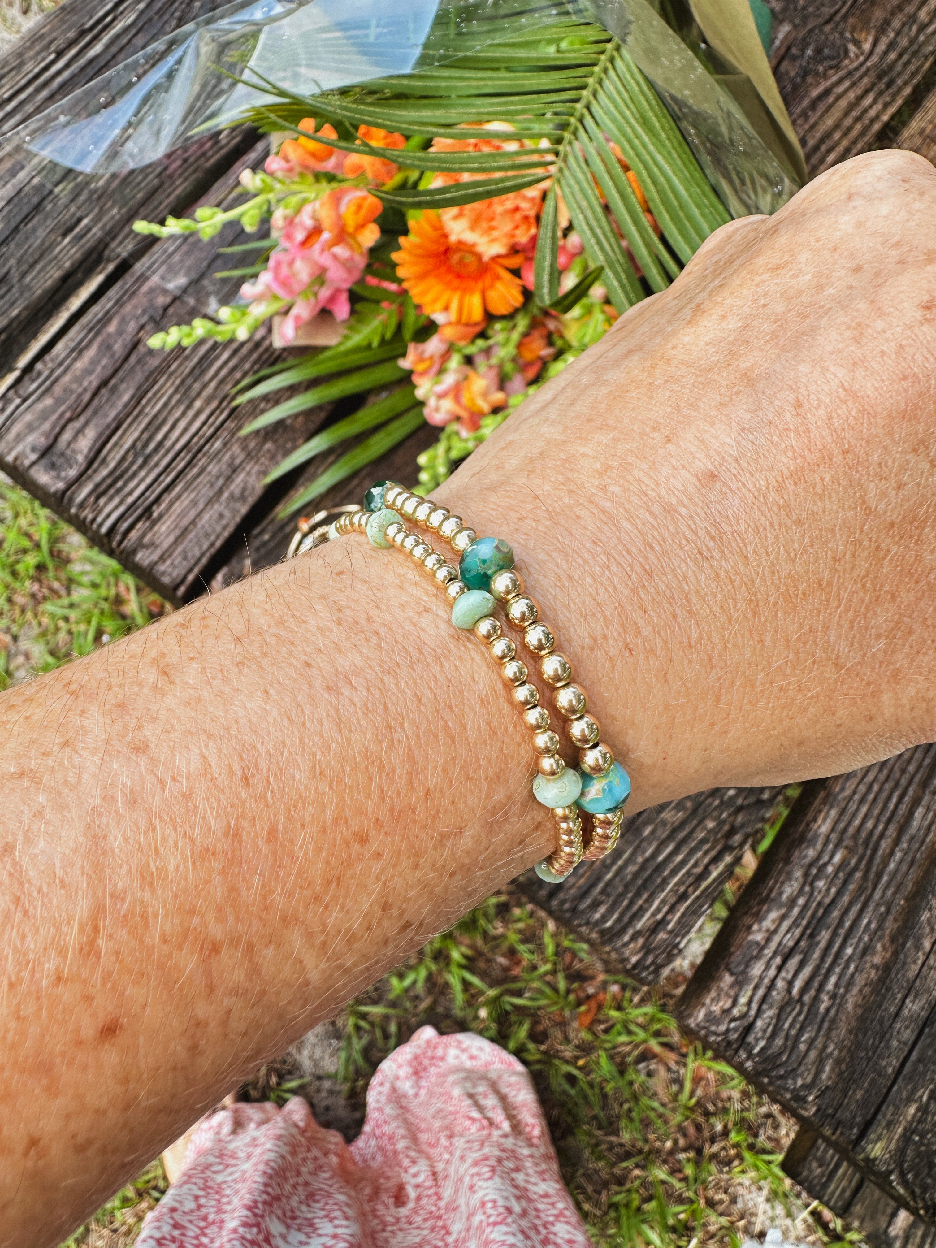 SALT by SK || Ocean Eyes 4mm Czech Bracelet
