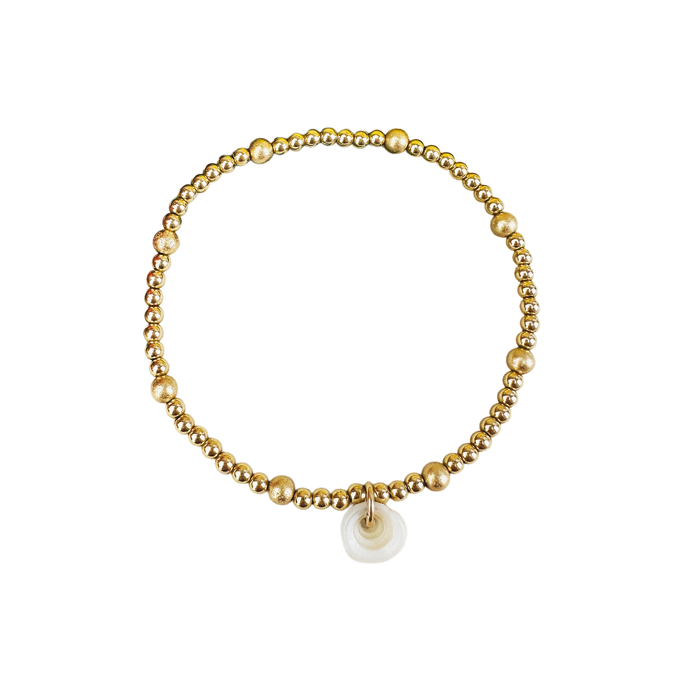 Puka Shell Stretch Bracelet | 14K GF