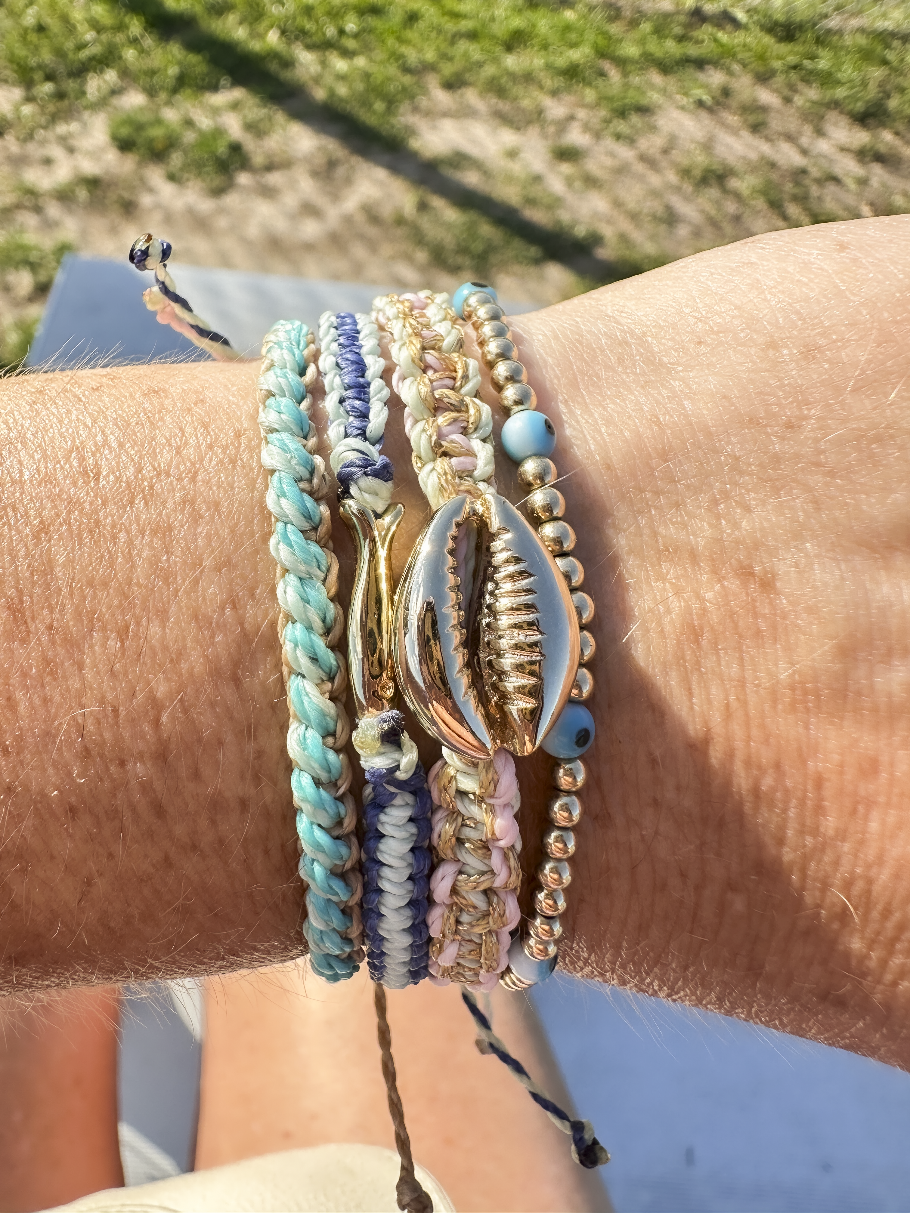 Little Fish Charm Cord Bracelet