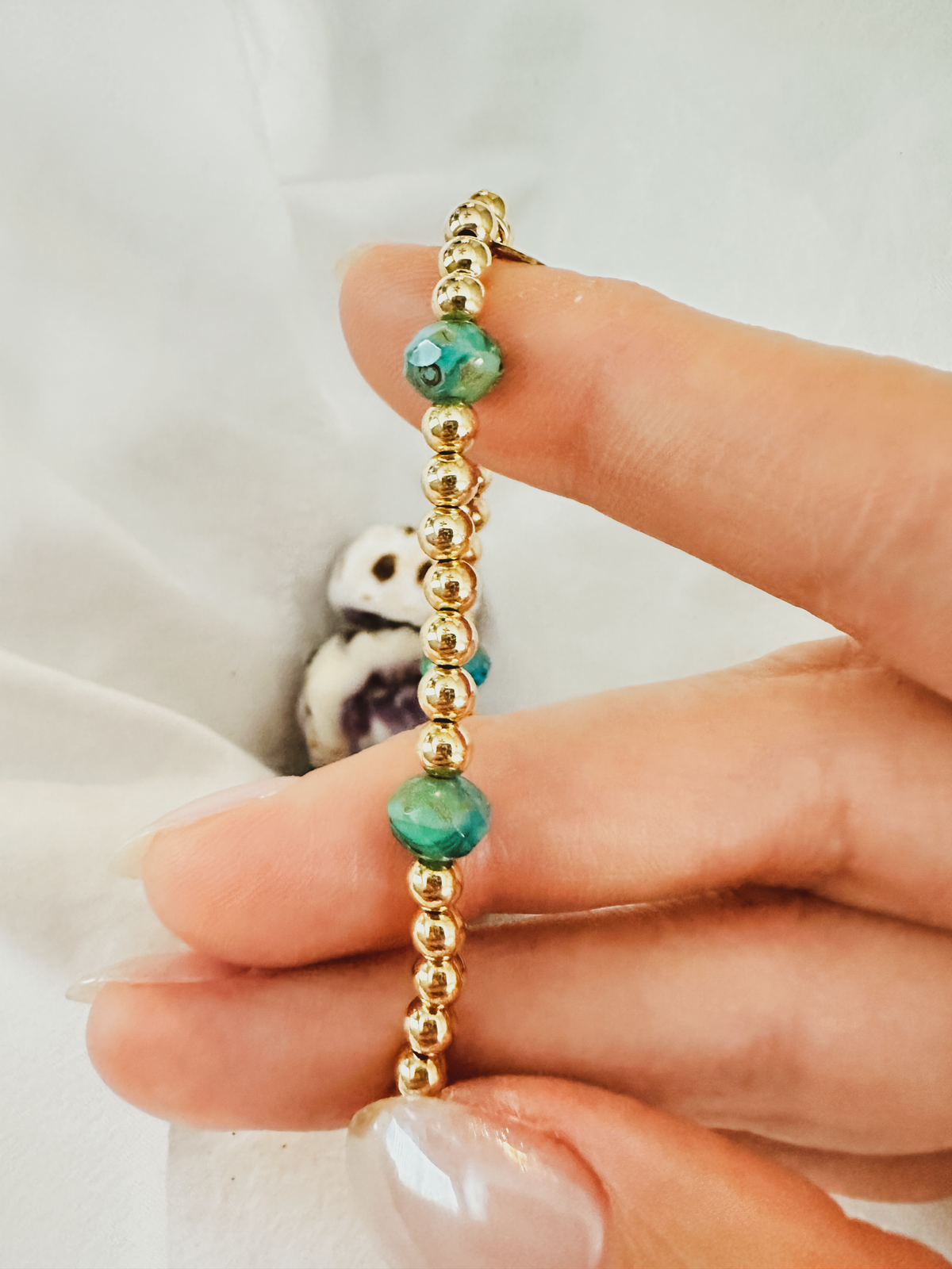 Ocean Eyes™ 4mm Czech Bracelet | 14K GF