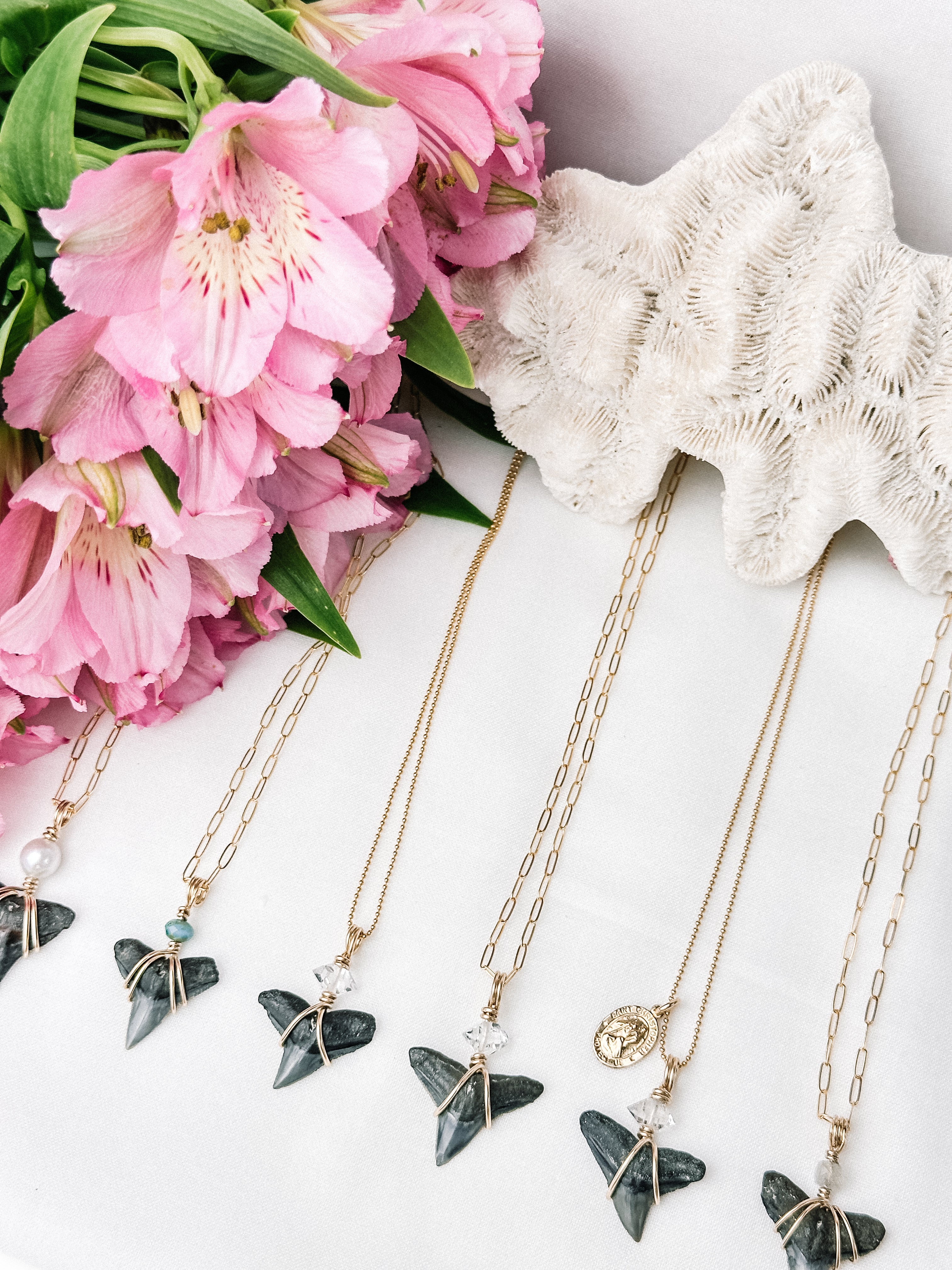 Sea Queen | 14K GF Wrapped Shark Tooth Necklace