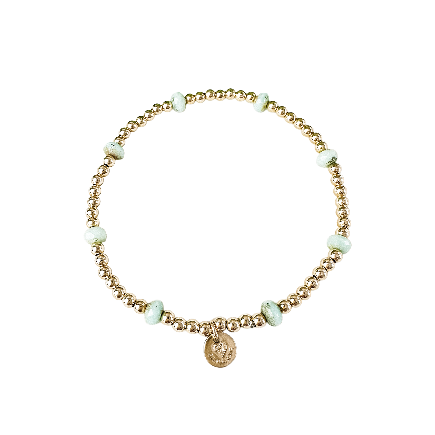 Ocean Eyes 3mm Czech Bracelet | 14K GF